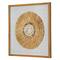 American Art Décor™ 23.5" Boho Handmade Framed Straw Shell and Linen Wall Art Décor